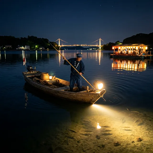 たきや漁の様子