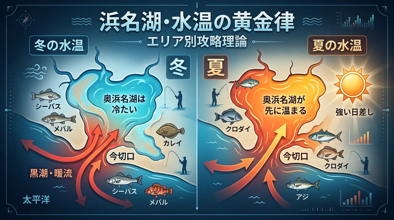 浜名湖の季節による水温変化