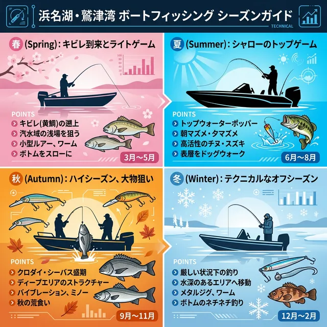 シーズンごとに釣れやすい魚