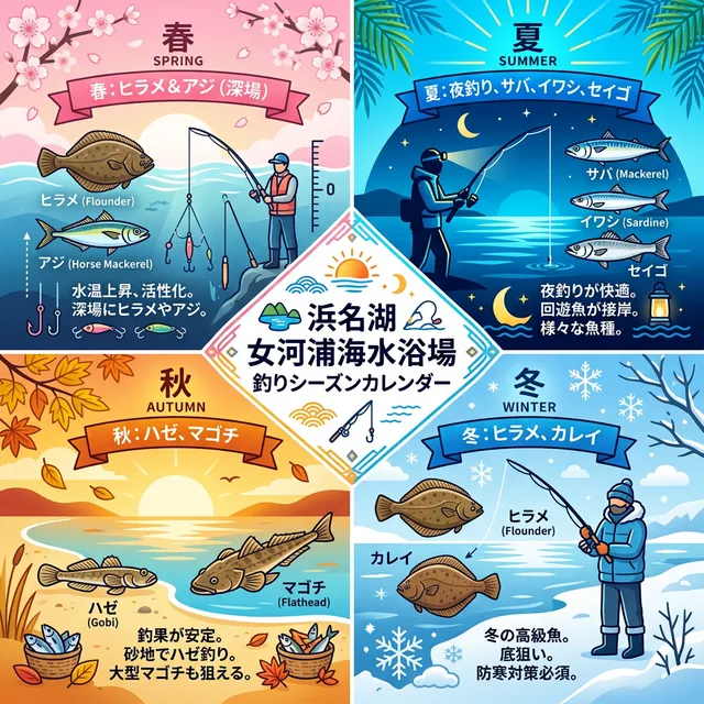 シーズンごとに釣れやすい魚