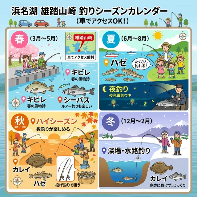 シーズンごとに釣れやすい魚