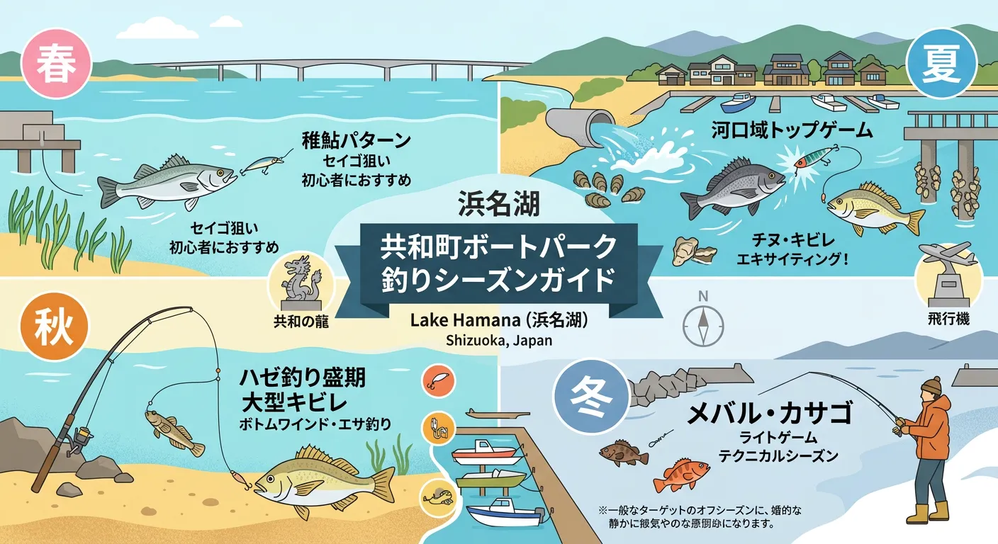 協和町エリアのシーズン別攻略ガイド