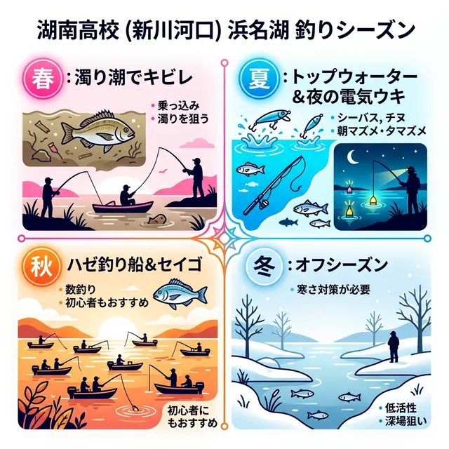 シーズンごとに釣れやすい魚