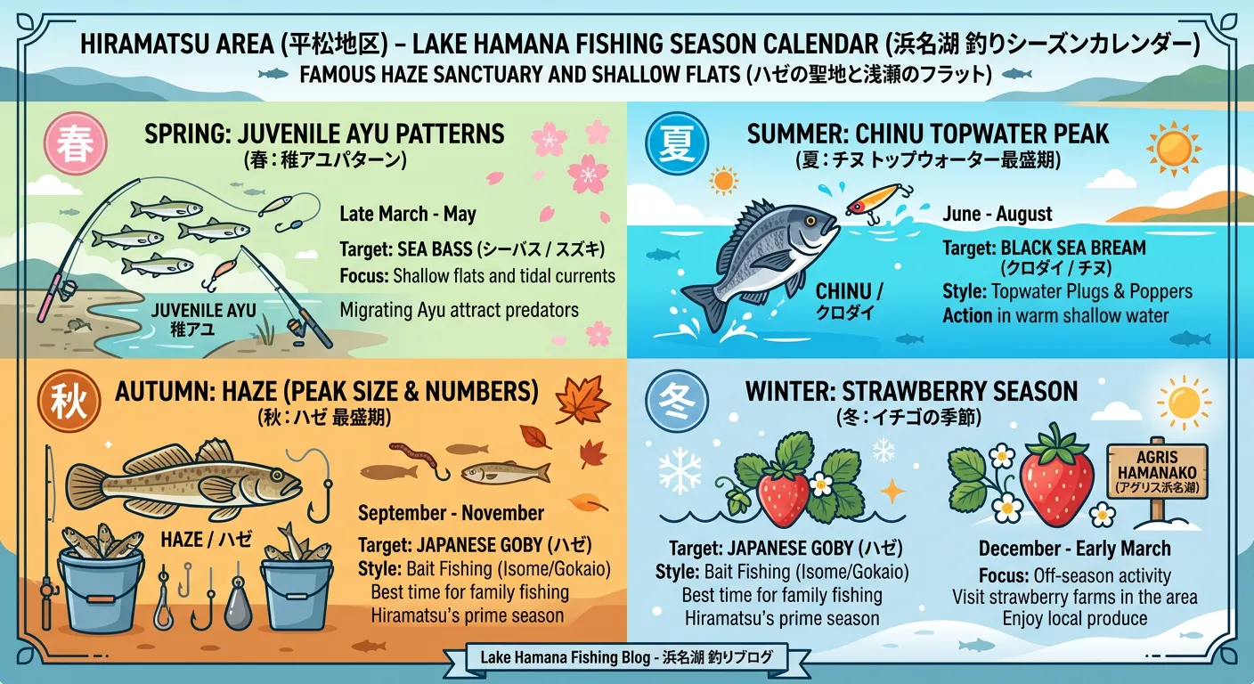 平松町付近のシーズン別攻略ガイド