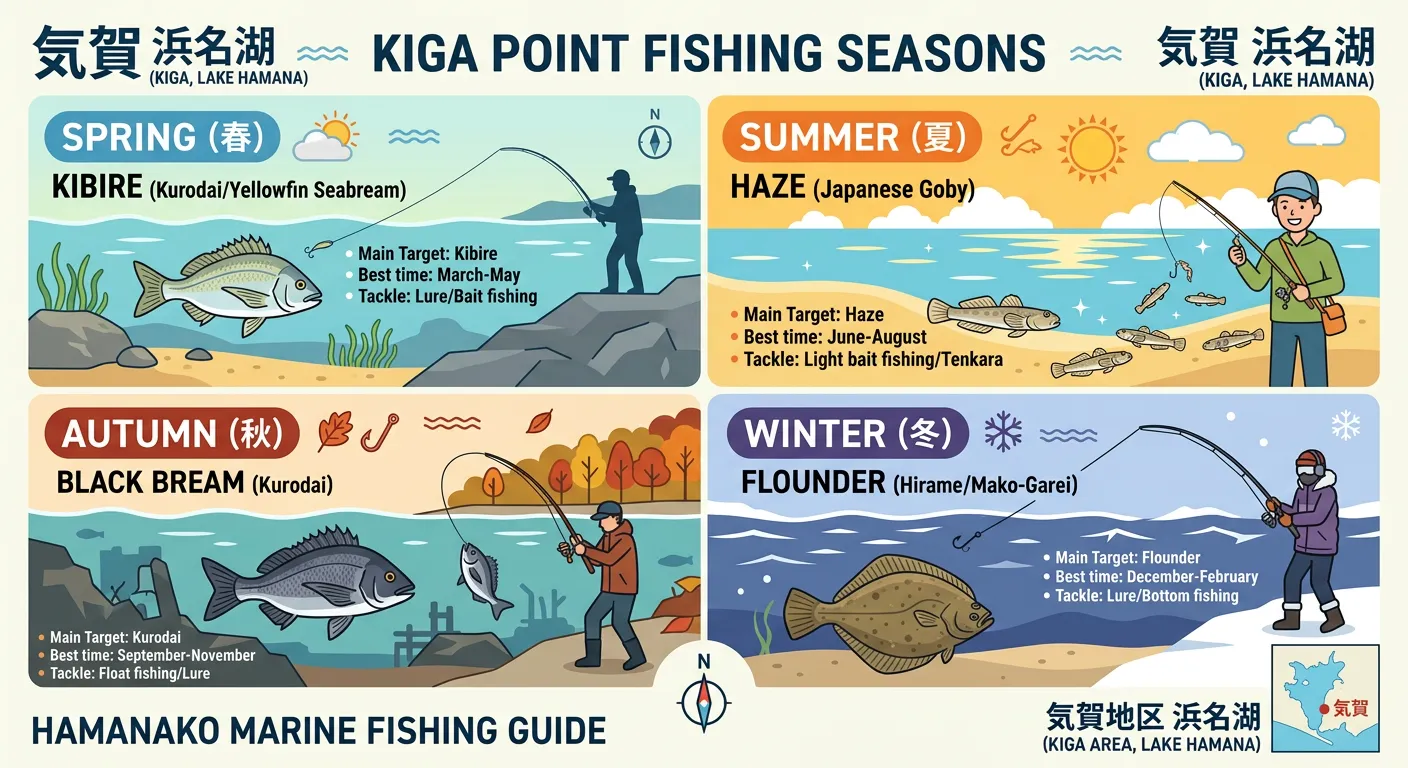 気賀のシーズン別攻略ガイド